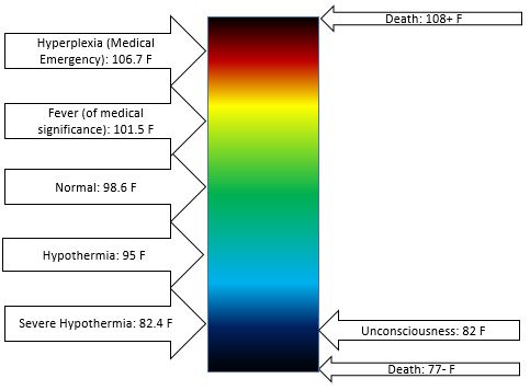 human body temperature scale