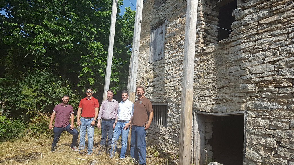 guys in front of the building