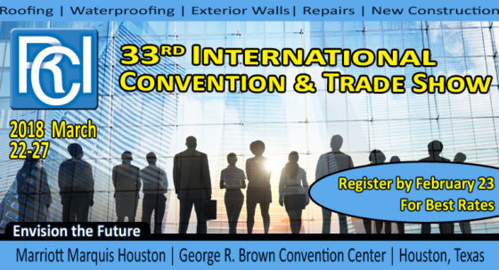 33rd RCI International Convention & Trade Show March 22-27, 2018 | Houston, Texas Marriott Marquis Houston | George R. Brown Convention Center