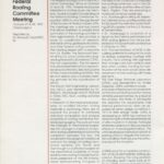 Cover page of article, "Federal Roofing Committee Meeting".