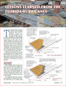 Cover page from IIBEC Interface article, "Lessons Learned from the Florida Hurricanes".