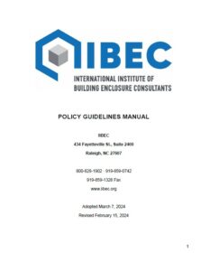 IIBEC Policy Guidelines Manual cover.