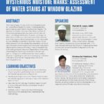 Text of Mysterious Moisture Marks: Assessment of Water Stains at Window Glazing with images of authors.