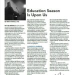 Cover page of IIBEC, "From the CEO" column entitled, Education Season Is Upon Us."
