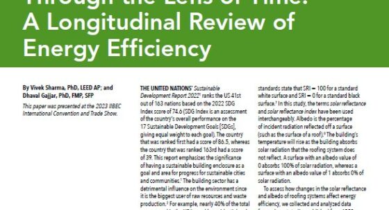 Green and white cover page for article entitled, 