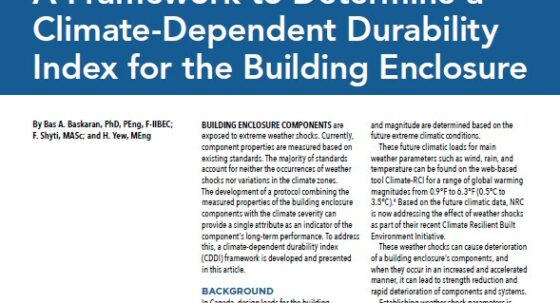 Blue and white cover page for article entitled, 