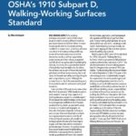 Cover page of IIBEC article entitled, "Planning for Compliance with the OSHA's Occupational Safety and Health Standards Part 1910, Subpart D, Walking-Working Surfaces".