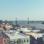 Bird's-eye view of Wilmington, NC, where IIBEC recommends building facade inspection programs.