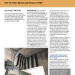 Orange and white cover page of IIBEC article entitled, "Roof Decks A to Z, Part 19: Fiber-Reinforced Polymer".
