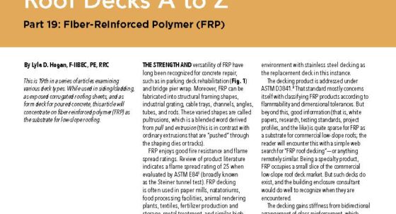 Orange and white cover page of IIBEC article entitled, 