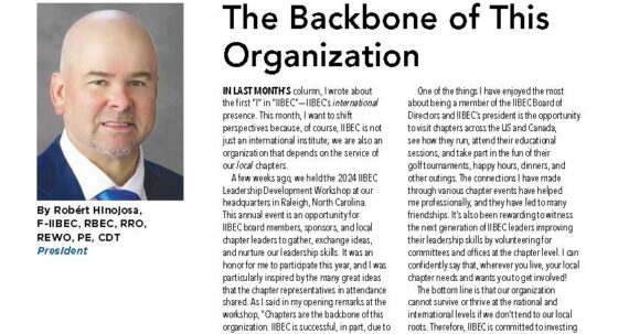 IIBEC President's Message, 