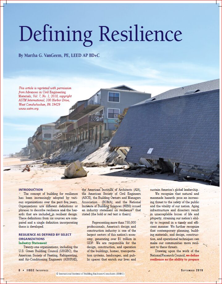 2019 09 Defining Resilience Iibec