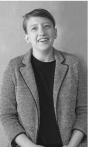 Alison Croop in a black-and-white photo.