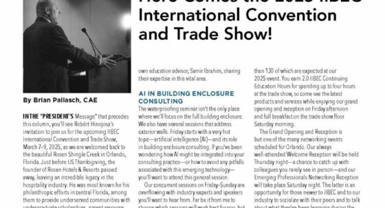 Cover of IIBEC's 'From the CEO: Here Comes the 2025 IIBEC International Convention and Trade Show!