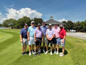 Bryce and friends at a golf trip in May 2025.