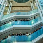 Students standing on stairs during 2025 RCI Foundation Canada sponsored field trip to Vanier College.