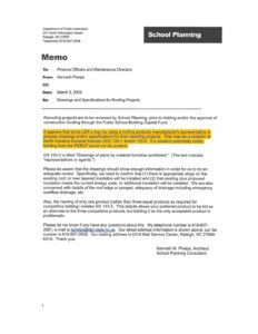 An IIBEC letter cautioning North Carolina about potential building-project violations