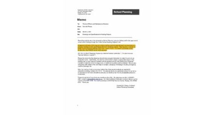 An IIBEC letter cautioning North Carolina about potential building-project violations