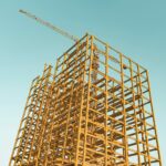 A building scaffolding