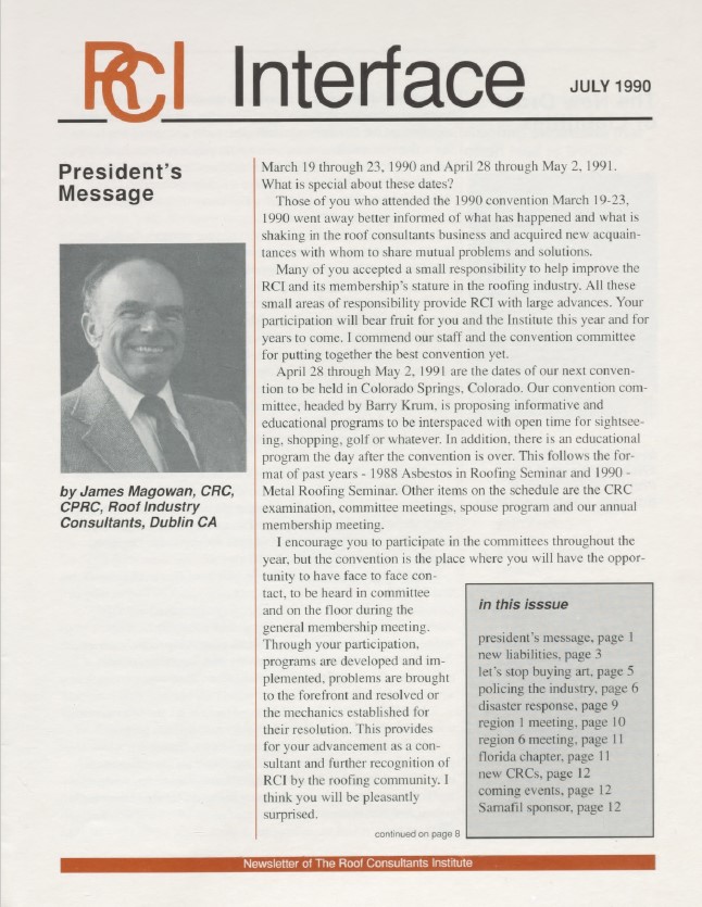 1990 07 Interface Newsletter | IIBEC