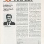 Cover page of November 1992 RCI Interface and article, "A Long Term Evaluation of Mechanical Attachment of Thermoplastic Systems".