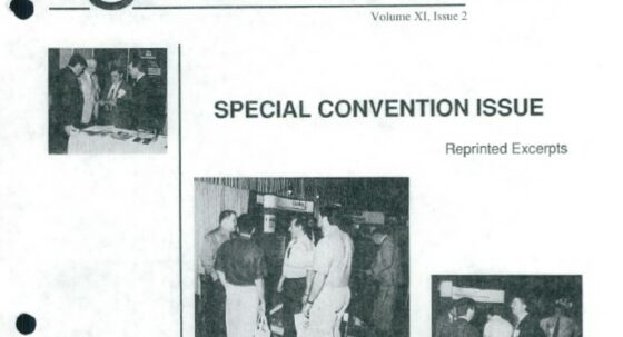Black and white cover page of 1993 IIBEC Convention recap article.