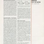 Cover page of article, "Keeping Out the Water".