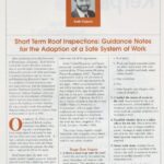 Cover page of article, "Short Term Roof Inspections: Guidance Notes for the Adoption of a Safe System of Work".