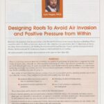 Cover page of article, "Designing Roofs To Avoid Air Invasion and Positive Pressure from Within Abstract".
