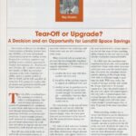 Cover page of article, "Tear-Off or Upgrade? A Decision and an Opportunity for Landfill Space Savings".