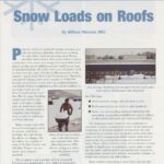 Cover page of article, "Snow Loads on Roofs".