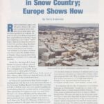Cover page of article, "Concrete Tile Excels in Snow Country; Europe Shows How".