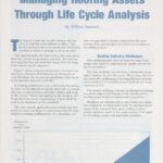 Cover page of article, "Managing Roofing Assets Through Life Cycle Analysis".