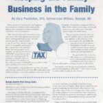 Cover page of article, "Keeping the Family Business in the Family".