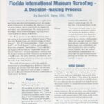 Cover page of article, "Project Report: Florida International Museum Reroofing - A Decision-making Process".