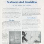 Cover page of article, "Microscopic Roof Leaks Destroy Fasteners And Insulation".