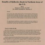 Brown cover page of article, "Benefits of Reflective Roofs in Northern Areas of the U.S."