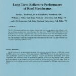 Blue cover page of, "Long Term Reflective Performance of Roof Membranes".