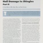 Cover page of IIBEC Article, "Hail Damage to Shingles, Part II".