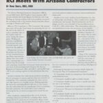 Cover page of IIBEC article, "RCI Meets with Arizona Contractors".