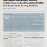 Cover page of IIBEC Interface article, "Lightweight, Autoclaved, Aerated, Cellular Concrete Roof Panels (LAACCRP): Structural and Re-Roofing Problems".