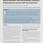 Cover page of IIBEC Interface article, "Hail Resistance and Performance Analysis of Elastomeric Coated SPF Roof Systems".
