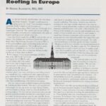 Cover page of IIBEC Interface article, "Roofing in Europe".