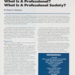 Cover page of IIBEC Interface article, "What is a Professional? What is a Professional Society?"