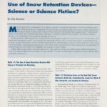 Cover page of article, "Use of Snow Retention Devices - Science or Science Fiction?".