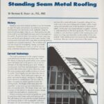 Cover page of article, "Standing Seam Metal Roofing".