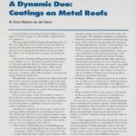 Cover page of article, "A Dynamic Duo: Coatings on Metal Roofs".
