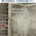 Cover page of March/April IIBEC Interface showing blindside waterproofing example.