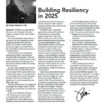 Cover page of IIBEC From the CEO article, "Building Resiliency in 2025".