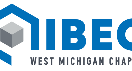 Blue and white logo for the IIBEC West Michigan Chapter.